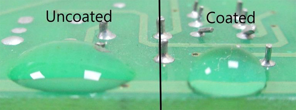 Image showing uncoated and coated